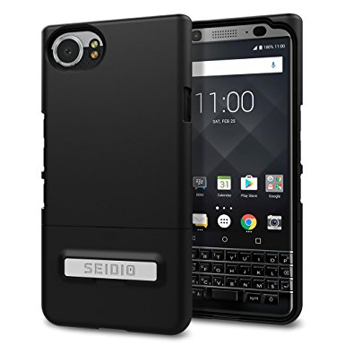 Seidio Surface Case with Kickstand for BlackBerry KEYOne (Black /Black)