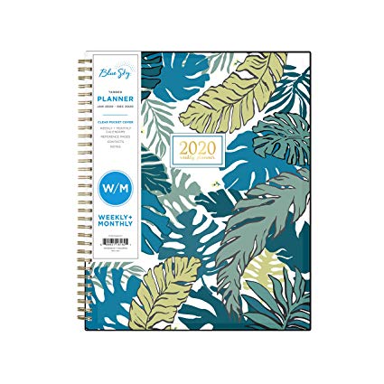 Blue Sky 2020 Weekly & Monthly Planner, Flexible Cover, Twin-Wire Binding, 8.5" x 11", Grenada