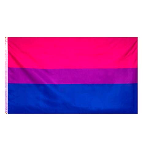 Oniche Bisexual Flag Premium Bi Pride Flag 3x5 Feet Vivid Color Polyester Flags with Brass Grommets Pride Month 2019 (Bisexual Flag)