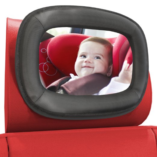 LARGE Baby Car Mirror by Baby Everest - Best Rear-Facing Back Seat Mirror - Adjustable Shatterproof and Crash Tested - Rear View Mirror - For Back Seat Plus Free Gift Box - Satisfaction Guaranteed