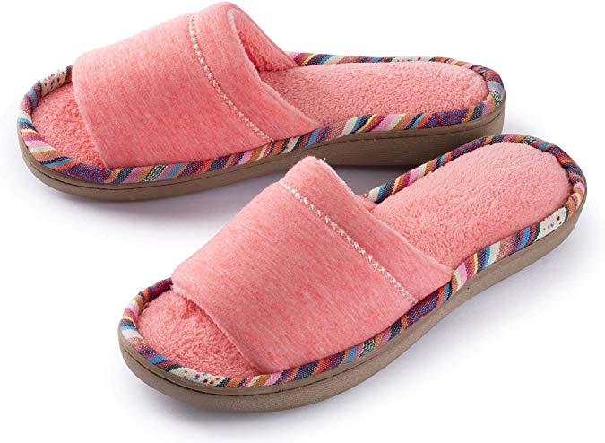Roxoni Women’s Soft Open Toe Slide Slip-On Slippers