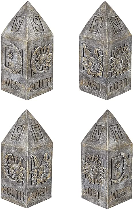 Evergreen Garden Compass Garden Totem - 9 x 17 x 9 Inches