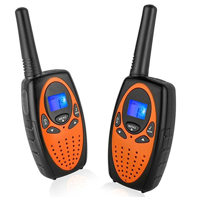 Topsung Two Way Radios for Adults, M880 FRS Walkie Talkie Long Range with VOX Belt Clip/Hands free Walki Talki with Noise Cancelling for Women Kids Camping Hiking Cruise Ship (Orange 2 in 1)