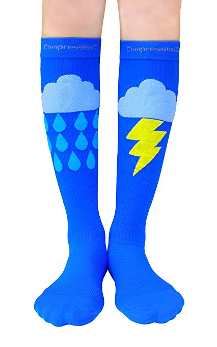 Compression Socks (Fun Patterns 20-30mmHg) Men & Women Running Casual Socks by CompressionZ