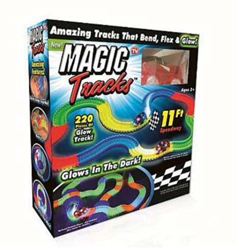 Magic Tracks with bonus glow in the dark stick and hot wheels car