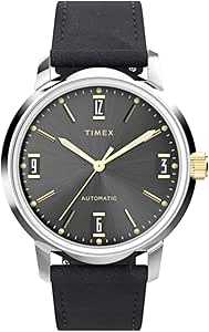 Timex Men's Marlin Automatic 40mm Watch - Black Strap Black Dial Stainless Steel Case