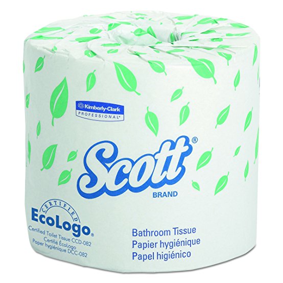 Scott 13607 Standard Roll Bathroom Tissue, 2-Ply, 550 Sheets Per Roll (Case of 20 Rolls)