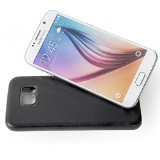 Samsung Galaxy S6 Phone Case Cover Black Sapphire NEW Elegant Sleek Slim Snug fit Compatible Durable Rugged Resilient Non-Bulky Non-Obtrusive Non-Intrusive Excellent Grip Premium PU Leather Scratch-Resistant Inner Fiber for Maximum Shock Absorb