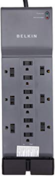 Belkin 12-Outlet Home/Office Series Surge Protector with 8-Foot Cord (Gray) (BE112234-08)