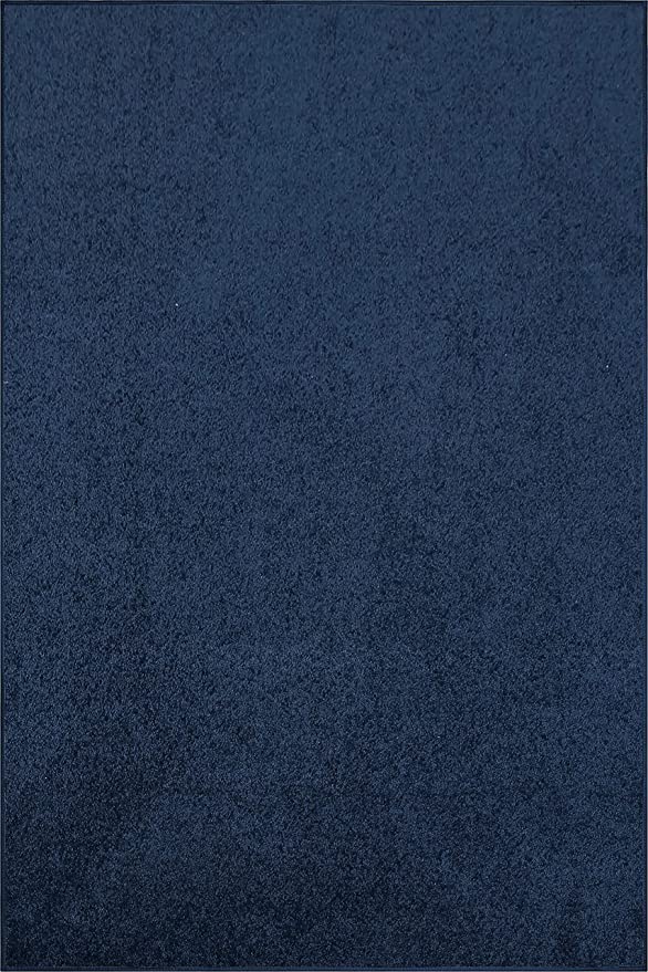 Ambiant Pet Friendly Solid Color Area Rugs Navy - 8' x 10'