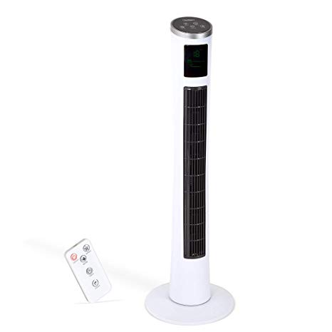 VonHaus 40” Tower Fan | Remote Control Included | Oscillating Fan | 3 Speed Settings & 3 Modes| 12 Hour Timer Function