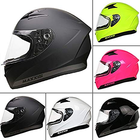 Leopard LEO-813 Full Face Motorcycle Helmet - Matt Black L (59-60cm) - Motorbike Helmet ECE 2205 & DOT Approved