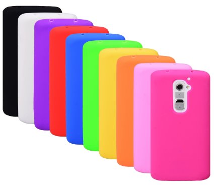 The Friendly Swede Basics Soft Silicone Rubber Cases for LG G2 T-Mobile ATampT and Sprint 10-pack