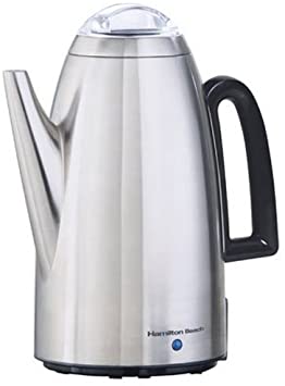 Hamilton Beach 40614 Twist Lid Percolator, Stainless Steel, 12-Cup