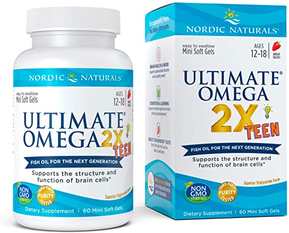 Ultimate Omega 2X Teen 60 Mini Softgels, Strawberry