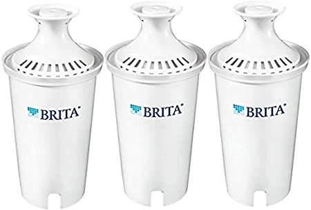 Standard Water Filter, Standard Replacement Filters for Pitchers and Dispensers, BPA Free, 3 Count, New Version