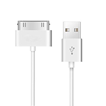 Charging Cable, 10ft 30 Pin to USB Charger Cable Charge Cord for iPhone 4/4s, iPhone 3G/3GS, iPad 1/2/4, iPod [White]