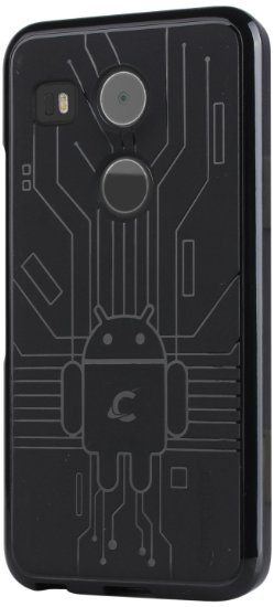 Nexus 5X Case Cruzerlite Bugdroid Circuit Case Compatible for LG Nexus 5X - Black