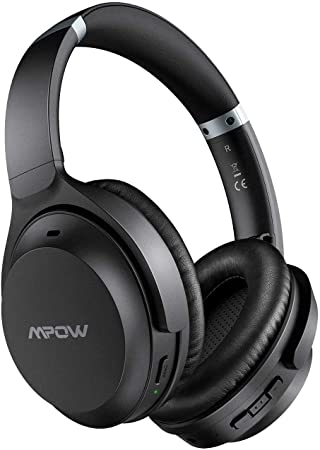 Mpow H12 IPO Active Noise Cancelling Headphones, Bluetooth 5.0 Headphones Over Ear with CVC 8.0 Mic, Hi-Fi Stereo, Deep Bass, 40H Battery, Wired/Wireless Headphones for Online Class, Home Office