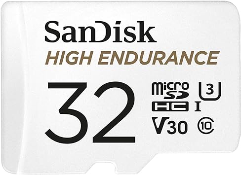 SanDisk 32GB High Endurance UHS-I microSDHC Memory Card with SD Adapter, 100MB/s Read, 60MB/s Write