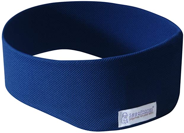 AcousticSheep SleepPhonev.7 - Wireless Bluetooth Moisture-wicking Breeze Headband Headphones (Large, Royal Blue)