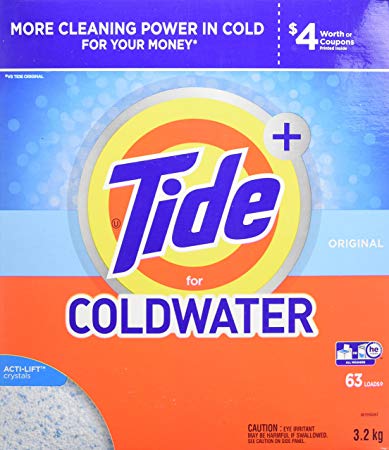 Tide Plus HE Turbo Coldwater Powder Laundry Detergent, Original Scent, 3.2 kg (63 Loads)