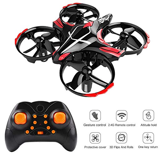 Mini Drone for Kids, RC Drone Quadcopter (Toss/Shake Take Off, Gesture Controlled, Altitude Hold, 3D Flips, Headless Mode Easy Fly) Great toy for Kids Beginner