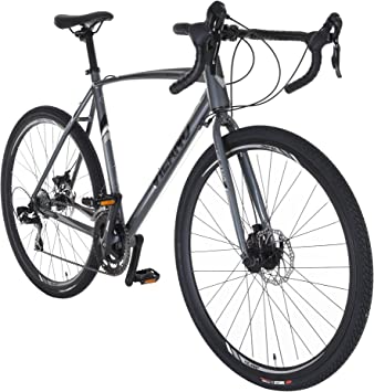 Vilano Gravel Bike with Disc Brakes, 14 Speeds, Road and Trail Bicycle Drop Bars