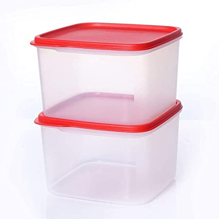 Tupperware Plastic Container - 2.5 l, 2 Pc, Red