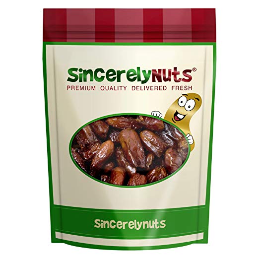 Sincerely Nuts Whole Pitted Dates- Three Lb. Bag - Packed with Fiber & Minerals - Irresistibly Scrumptious - Guaranteed Freshness - Kosher Certified