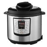 Gourmia GP600 Smartpot 8-in-1 Programmable MultiFunction Pressure Cooker Steamer Slow Cooker Cooking Pot - Stainless Steel - 6-Quart - 1000 Watts