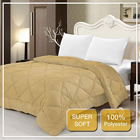 Celestine & Co Comforter in Premium Quality Polyester (Twin, Light Brown)