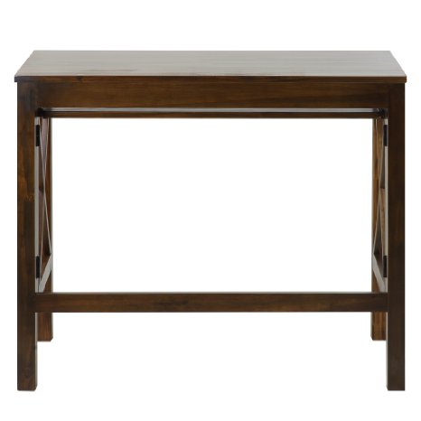 Casual Home Montego Folding Desk with Pull-Out Tray, Warm Brown