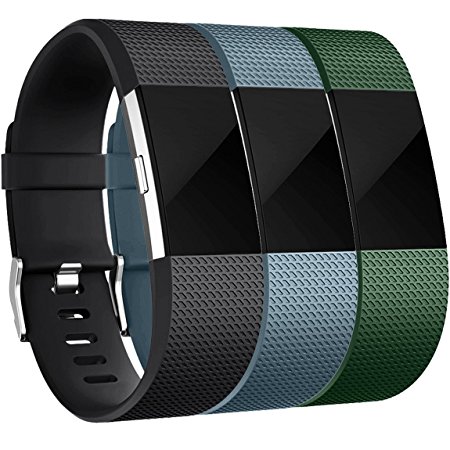 For Fitbit Charge 2 Bands(3 Pack), Maledan Replacement Accessory Wristbands for Fitbit Charge 2 HR, Large Small