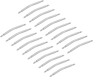 uxcell 22mm Curved Spring Bar Pins 1.5mm Dia Stainless Steel Double Flanged End Watch Band Link Pin 20pcs