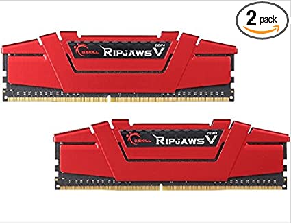 G.Skill 8GB (2 x 4GB) Ripjaws V Series DDR4 PC4-19200 2400MHz Desktop Memory Model F4-2400C17D-8GVR