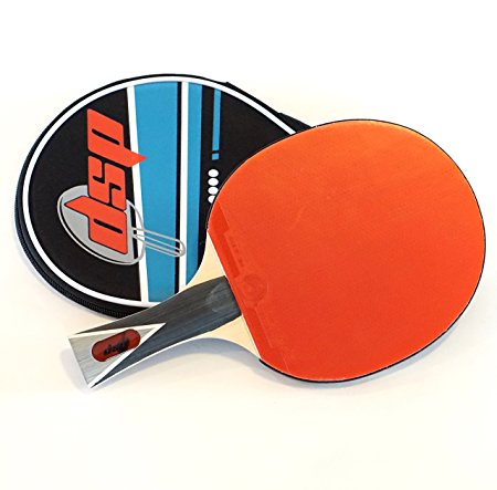 DSP ACE 860 Table Tennis Paddle - Competition ITTF certified Double Power Racket Rubbers -Ideal for Advanced or Intermediate Ping Pong Players looking for Speed, Spin and Control Includes Racquet Bag
