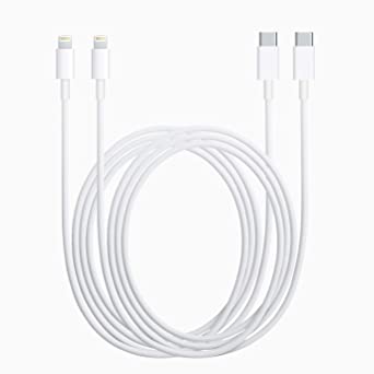 Apple iPhone Charger Fast Cable [Apple MFi Certified] Type C (USB C) to Lightning Cable White 2Pack 1M/3.3FT Compatible with iPhone 12/ Mini/Pro/Pro Max/SE&11/Pro/Pro Max/XS/XS Max/XR/X iPad