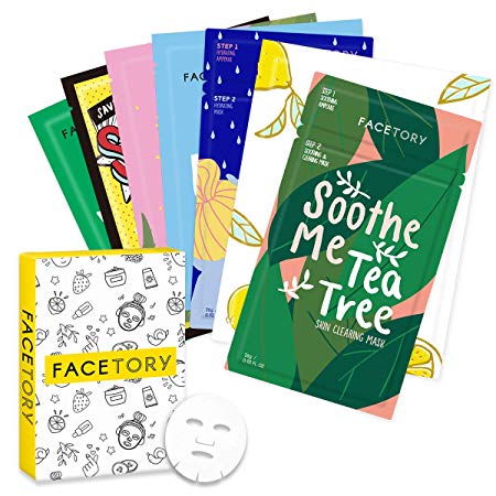 FaceTory Best of Seven Facial Masks Collection - Hydrate, Brighten, Soothe, Revitalize, Nourish, Purify Skin