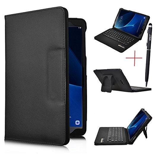 IVSO Samsung Galaxy Tab E 8.0 Keyboard case Ultra-Thin Bluetooth Keyboard Portfolio Case - DETACHABLE Bluetooth Keyboard Stand Case / Cover for Samsung Galaxy Tab E 8.0 Tablet (Black)