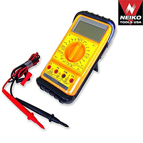 Neiko Handheld Pocket AC/DC Digital Multimeter Tester with Stand, Extra Large LCD Screen Display