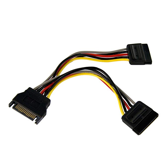 Startech.Com PYO2SATA 6-Inch Sata Power Y Splitter Cable Adapter-M/F