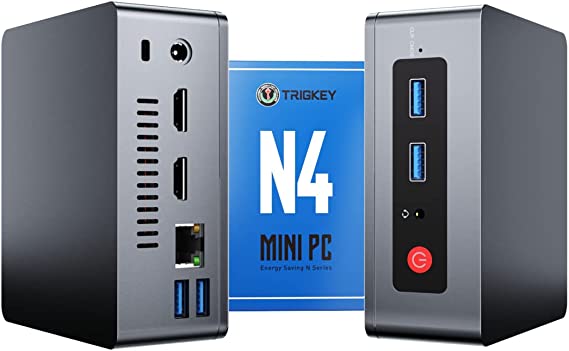 TRIGKEY N4 Mini PC Windows 10 Pro Intel J4125 Processor(up to 2.7Ghz) 8G DDR4 128G M.2 SATA3 SSD Micro PC, Support 2.4G/5.8G Dual Band WiFi/4K Dual HDMI/USB3.0/Gigabit Ethernet/Wake On LAN