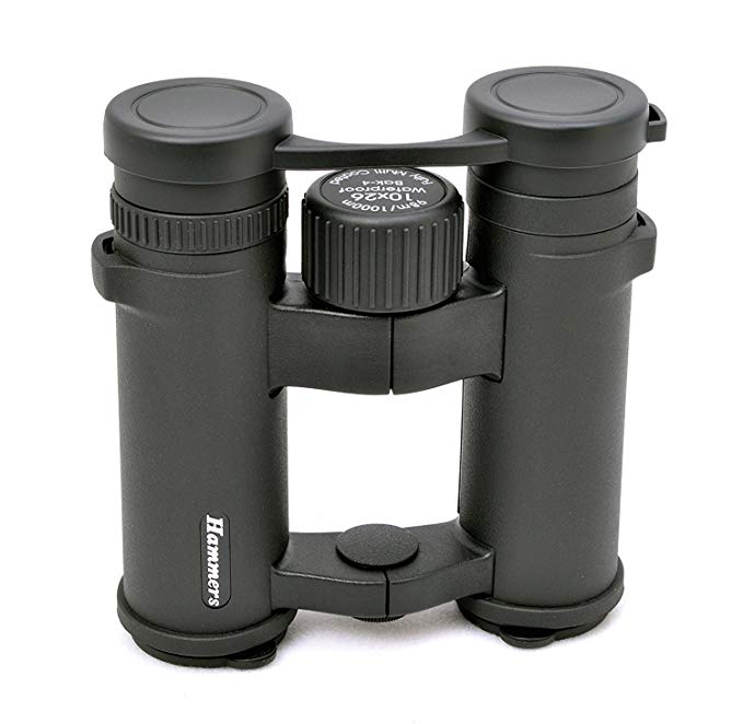 Hammers Waterproof Binocular 10x26 Elite Euro Premium Light Weight Birding Bird Whale Watching Compact Binocular 10x26, Charcoal Black