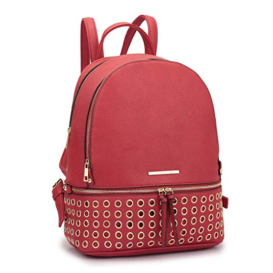 Dasein Women Large Studded Backpack Purse Casual Travel School Daypack