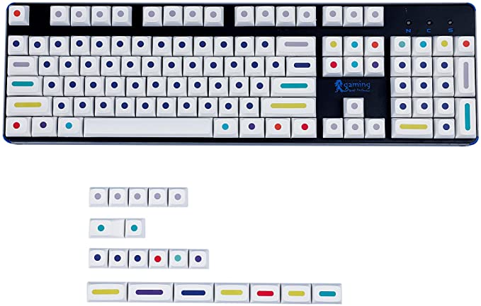 YMDK Thick PBT ZDA Similar to XDA Keycaps Dye sub 61 64 68 96 GK64 ID80 KBD75 Planck Preonic Wings Filco Ducky SP64 SP84 Keycap Similar to GMK Dots Keycap(Only Keycap)