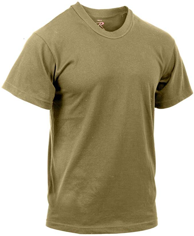 Rothco AR 670-1 Compliant Coyote Brown Military T-Shirt, 3-Pack