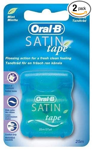 Oral-B Satin Tape Dental Floss Mint (Pack of 2)