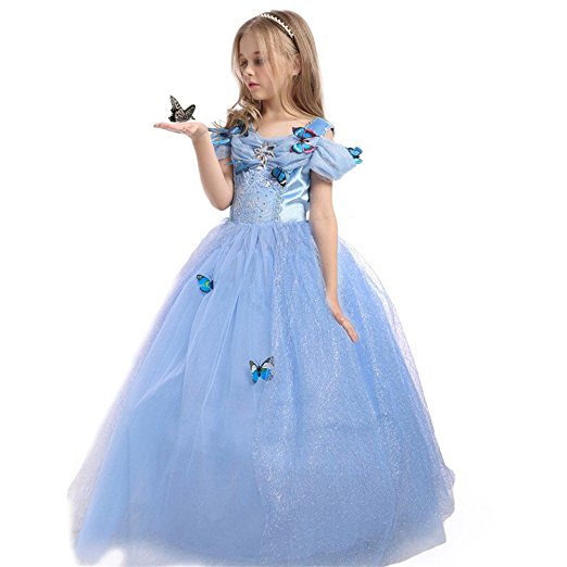 EnjoyFashion JiaDuo Girls Princess Cinderella Dress Butterfly Party Costumes