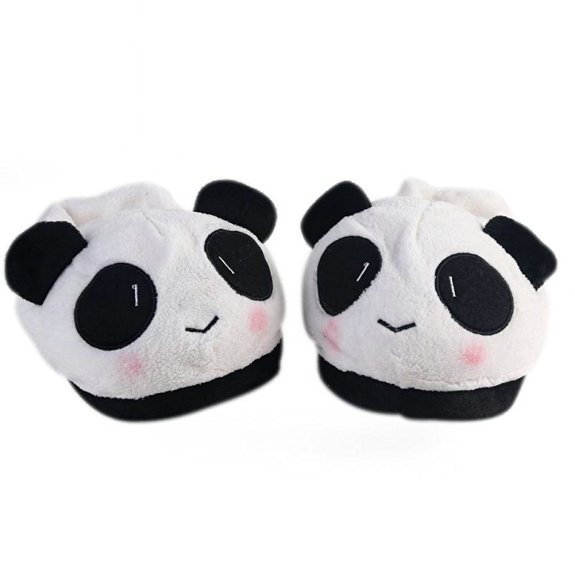 Holidayli Novelty Lovable Panda Household Spring Soft Plush Antiskid Indoor Home Slippers